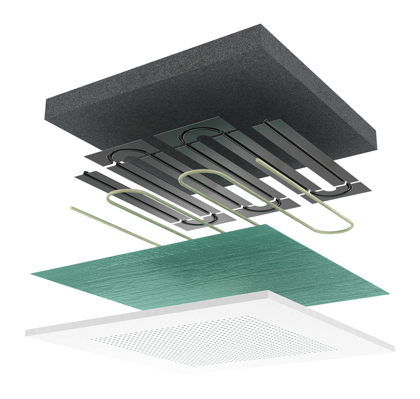 RAYSNAKE METAL - Pannello metallico radiante a soffitto